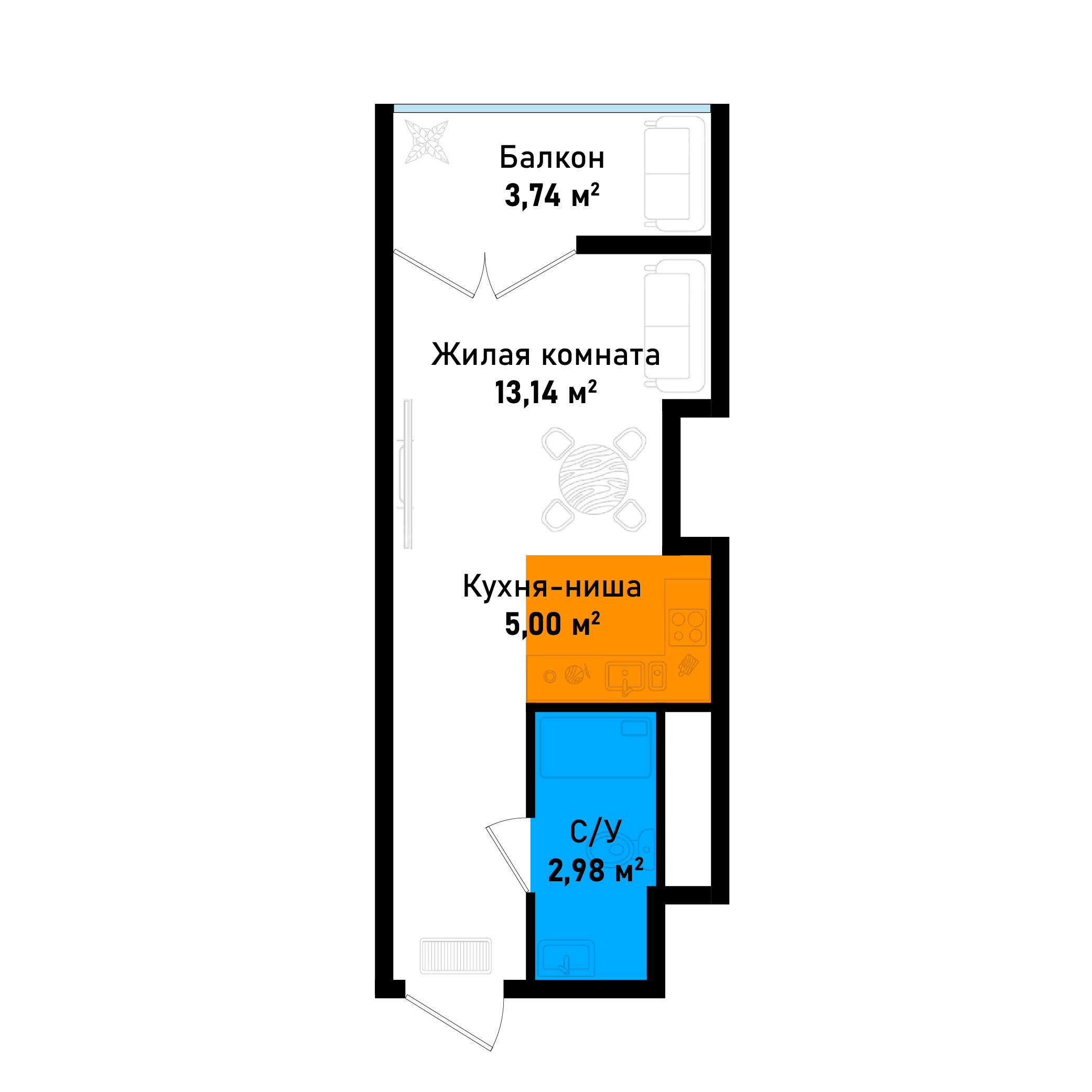 Планировка: Лот · 24,86 м²