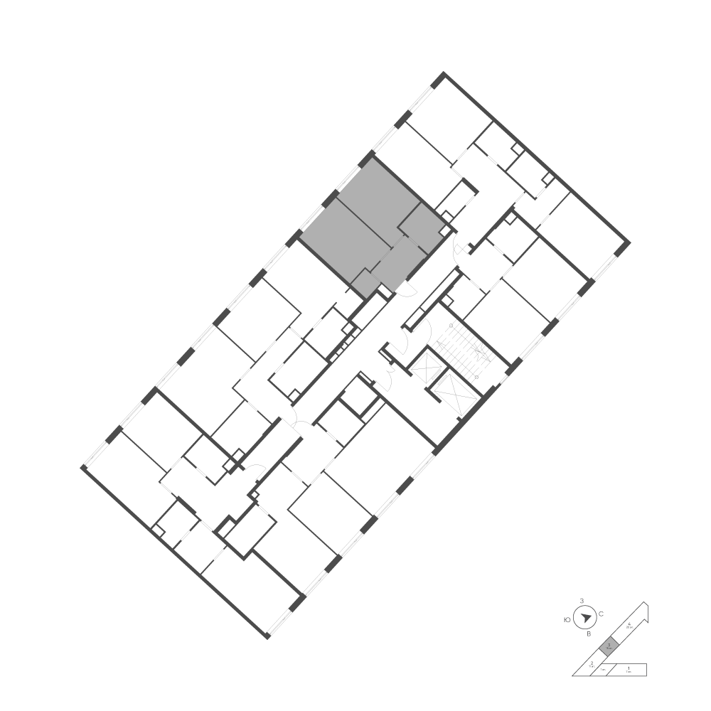 Планировка: 1-комнатная · 41,1 м²