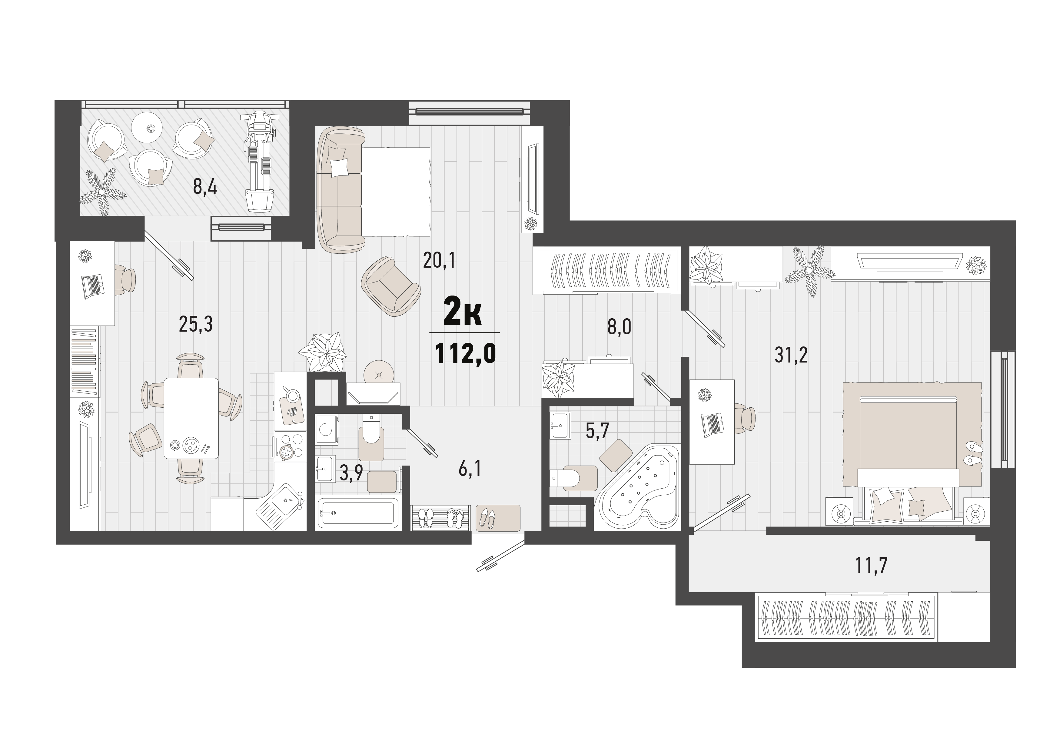 Планировка: Лот · 120,3 м²