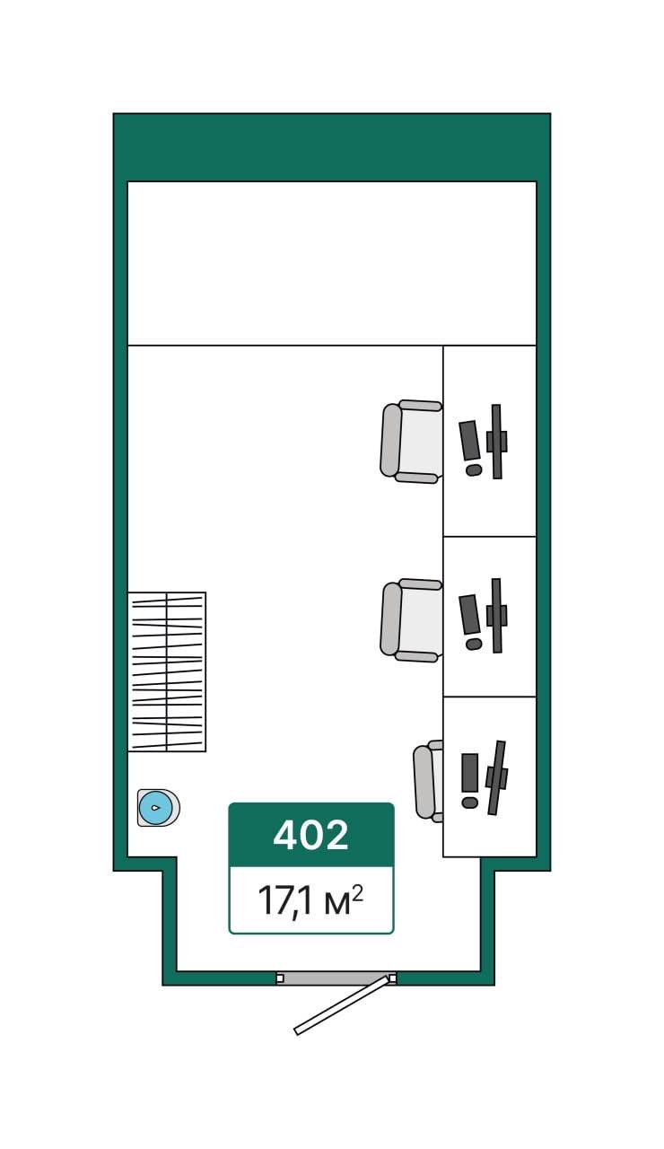 Планировка: Лот · 17,1 м²