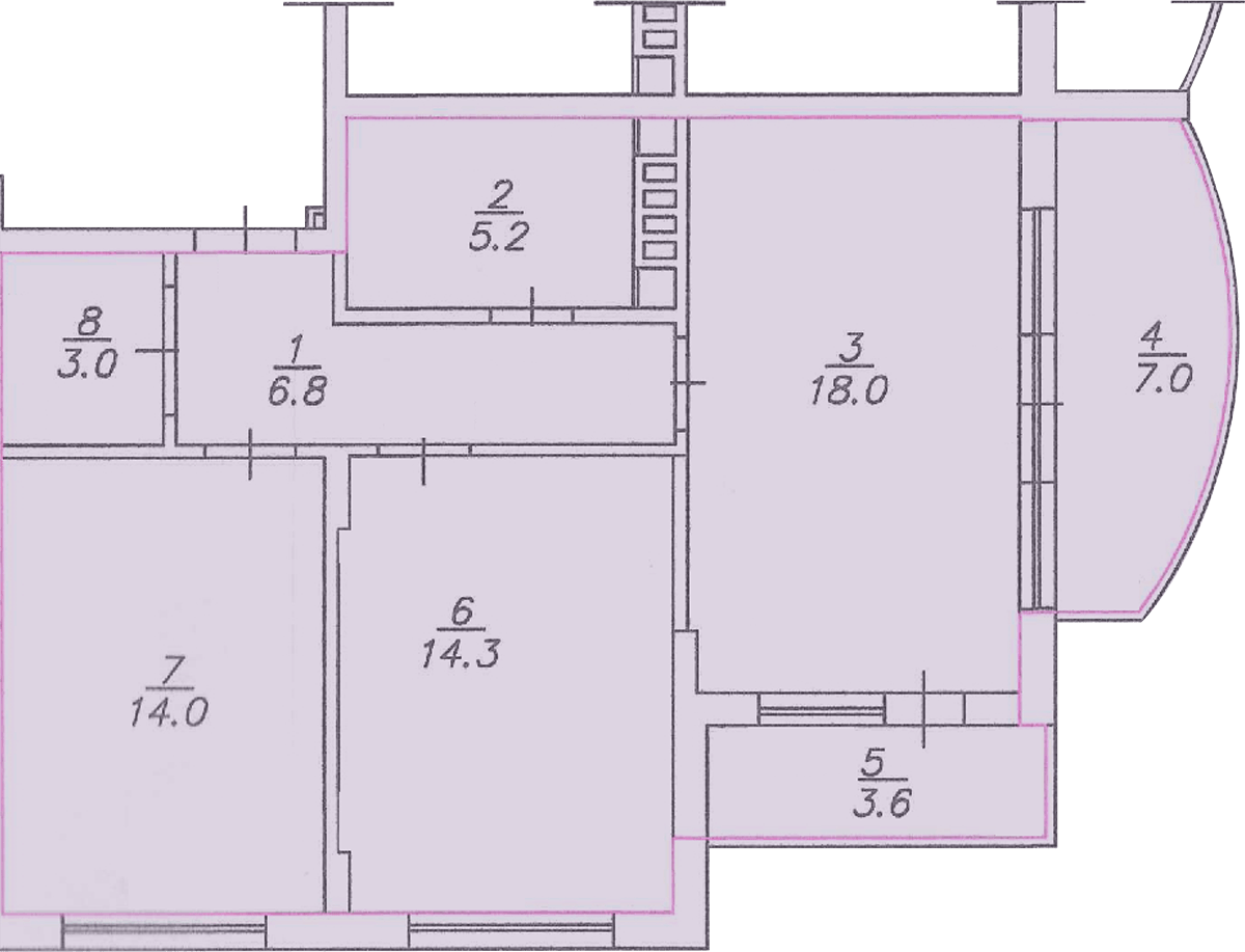 Планировка: 2-комнатная · 71,9 м²
