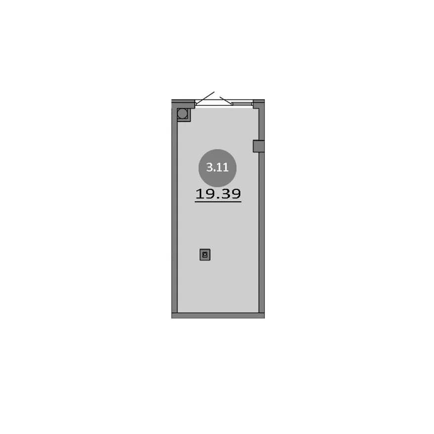 Планировка: Лот · 19,39 м²