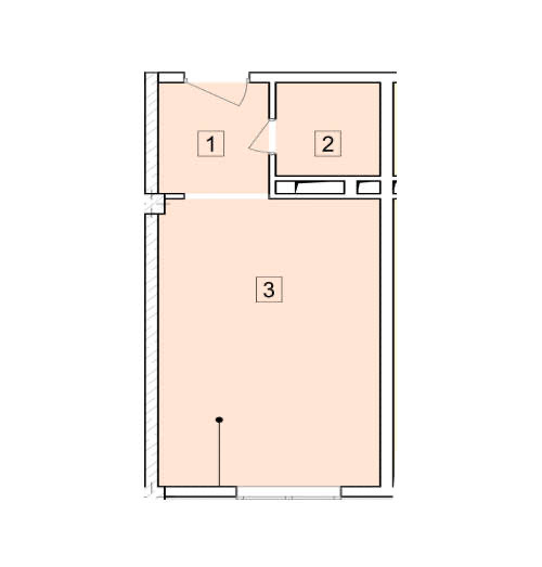 Планировка: Студия · 26,05 м²