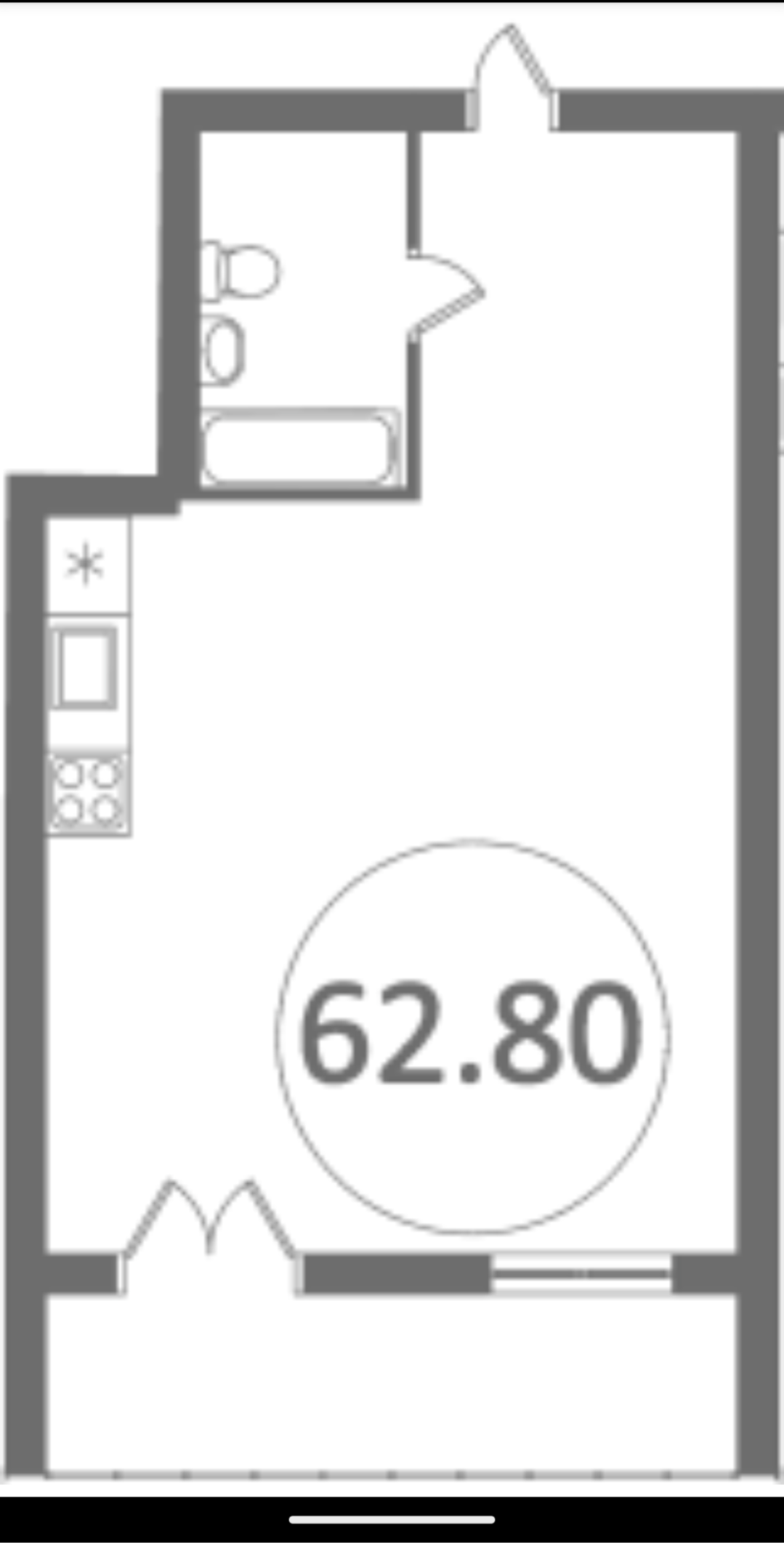Планировка: 2-комнатная · 62 м²