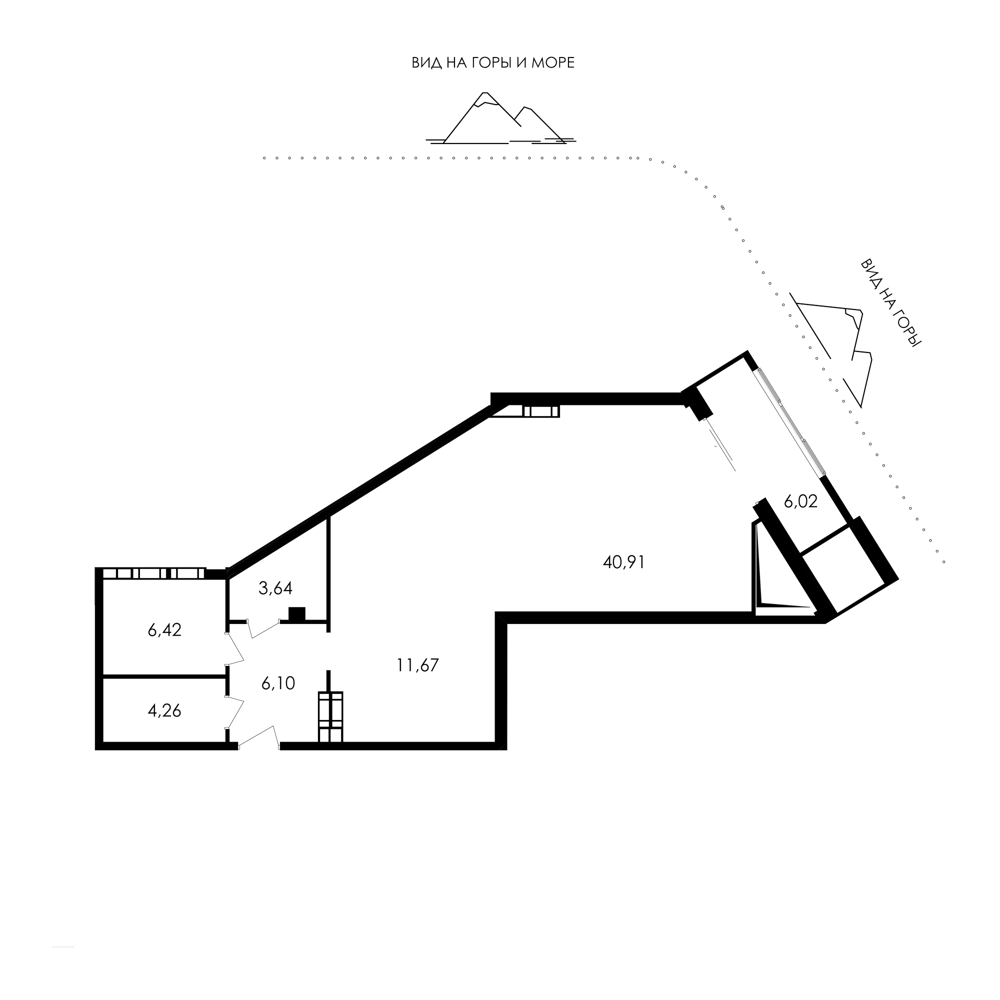 Планировка: 1-комнатная · 79,02 м²