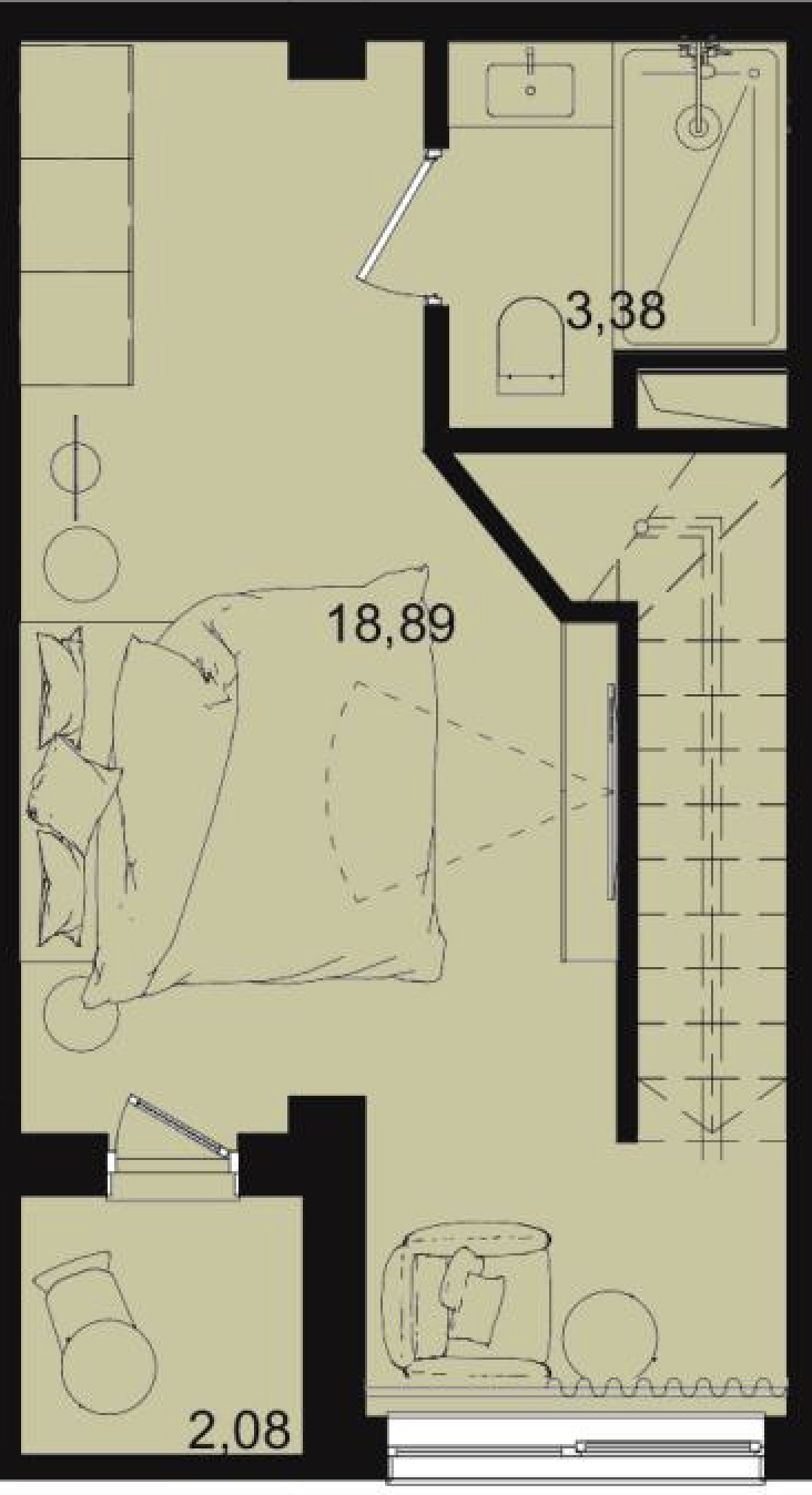Планировка: 2-комнатная · 52,5 м²