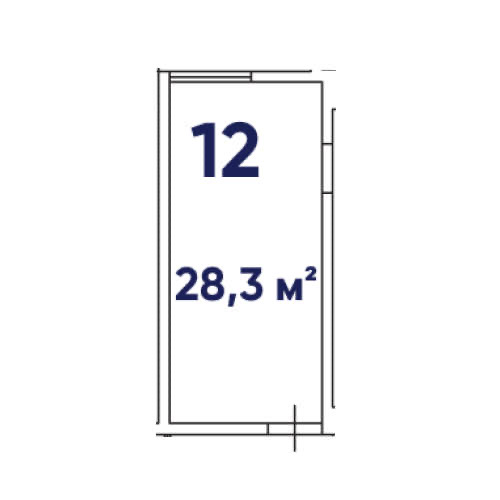 Планировка: Студия · 28,3 м²