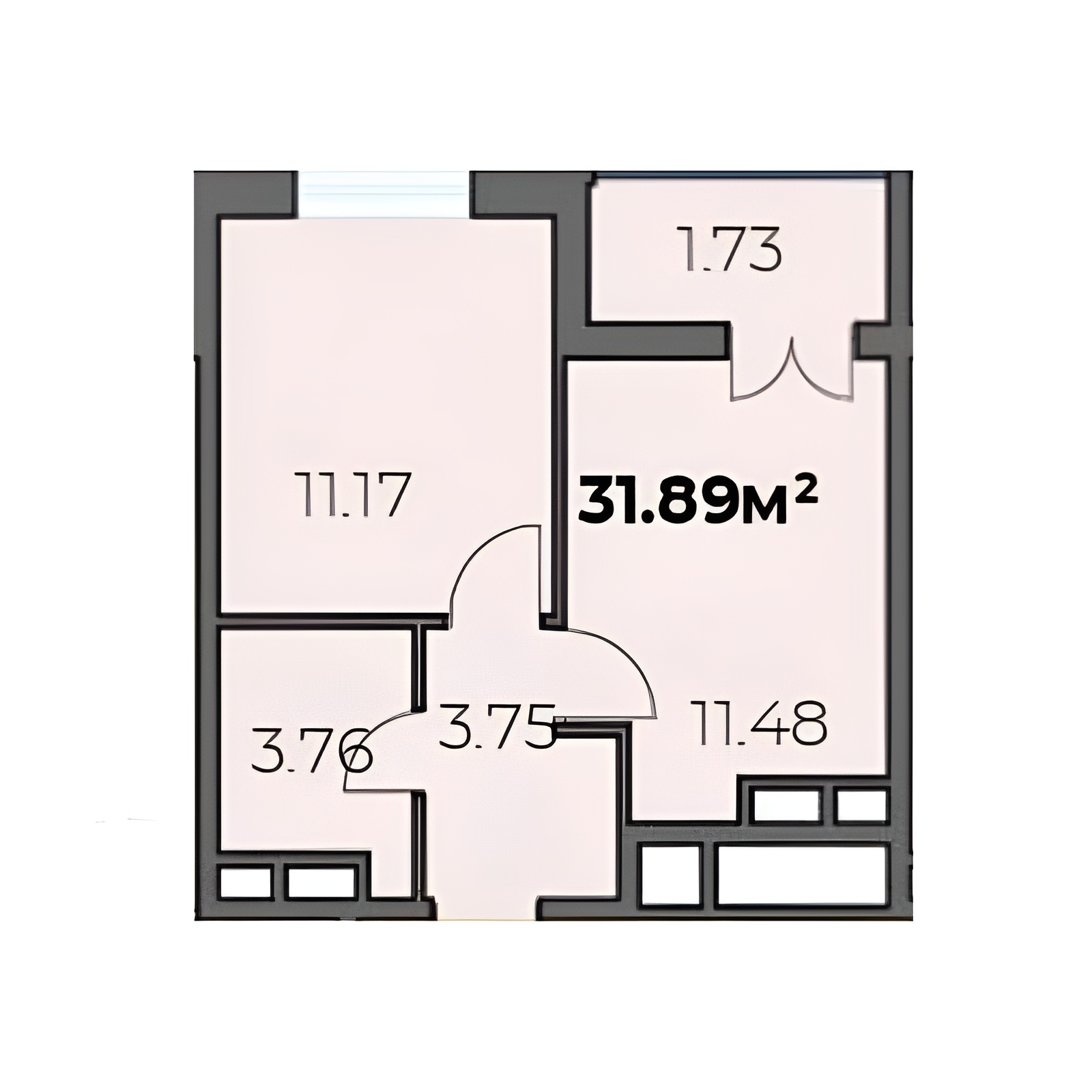Планировка: Лот · 31,89 м²