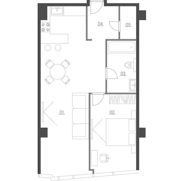 Планировка: 2-комнатная · 67,4 м²