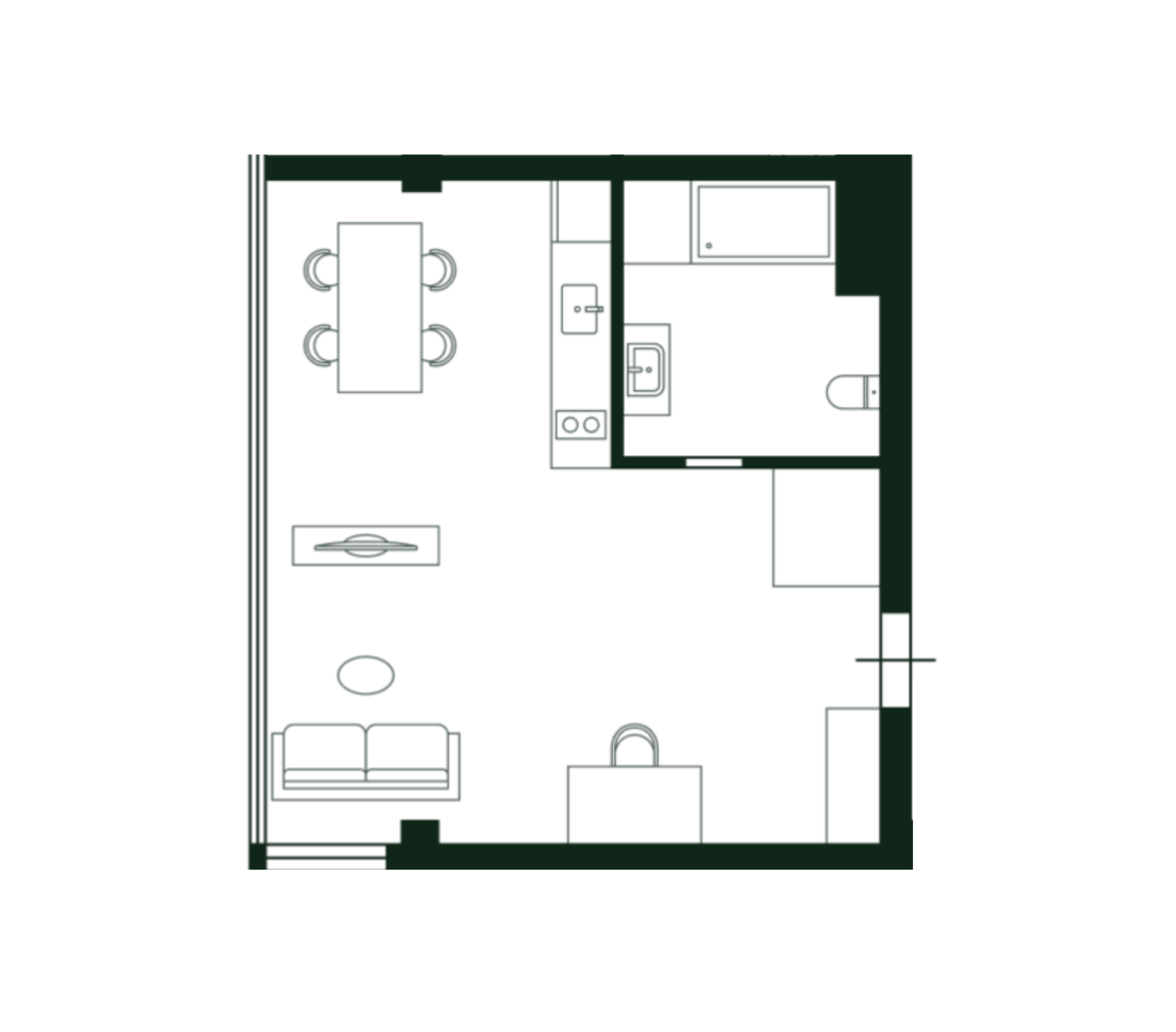 Планировка: Студия · 36,9 м²