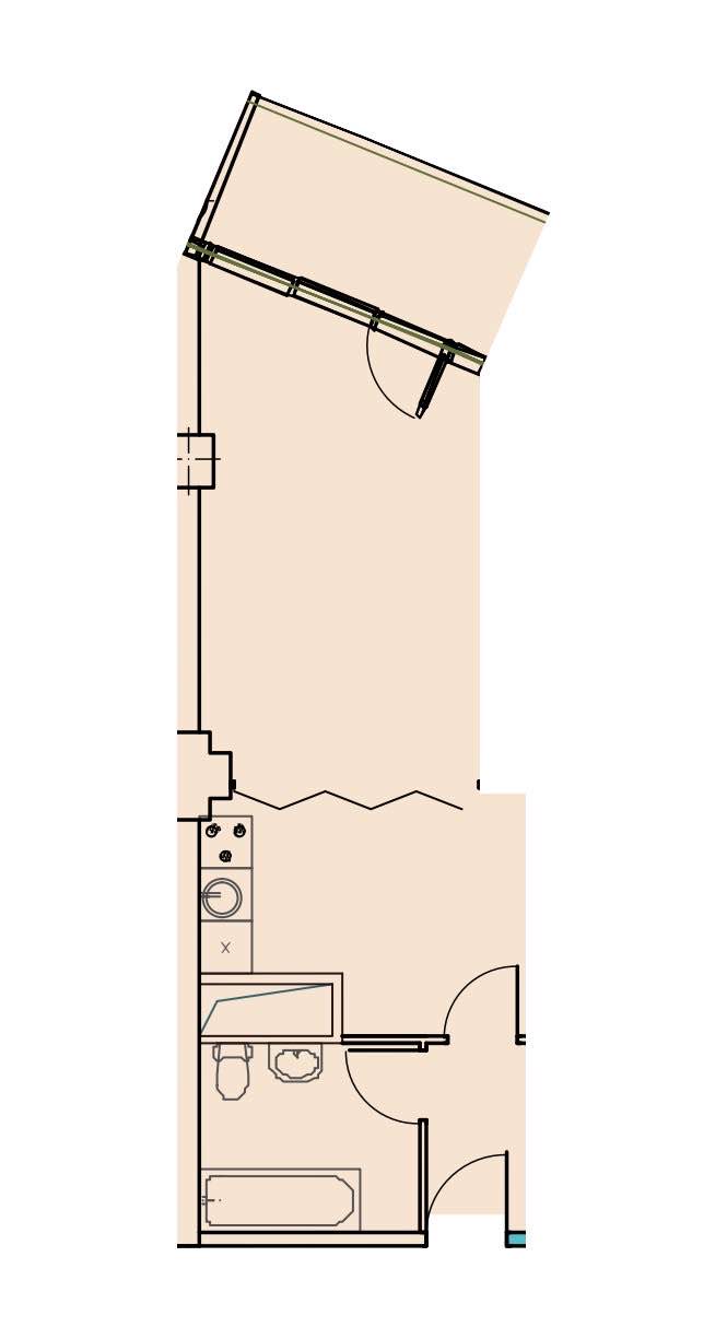 Планировка: 1-комнатная · 42 м²